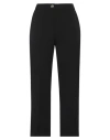 Solotre Woman Pants Black Size 6 Polyester, Elastane, Acetate, Viscose