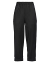 Solotre Woman Pants Black Size 10 Polyester, Elastane, Viscose In Black