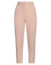 Solotre Woman Pants Camel Size 10 Polyester, Viscose, Elastane In Pink