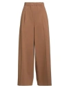 Solotre Woman Pants Brown Size 6 Viscose, Polyamide, Elastane