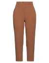Solotre Woman Pants Camel Size 10 Polyester, Viscose, Elastane In Beige