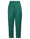 Solotre Woman Pants Emerald Green Size 4 Polyester, Viscose, Elastane In Green