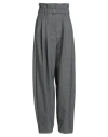Solotre Woman Pants Grey Size 2 Polyester, Virgin Wool, Elastane In Grey