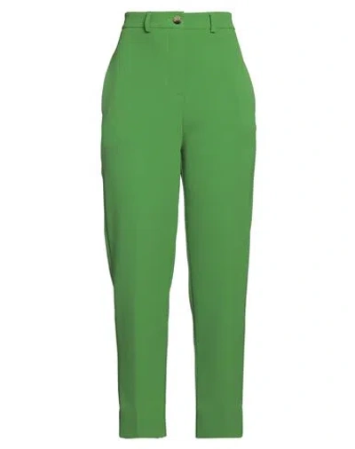 Solotre Woman Pants Light Green Size 4 Polyester, Elastane, Viscose