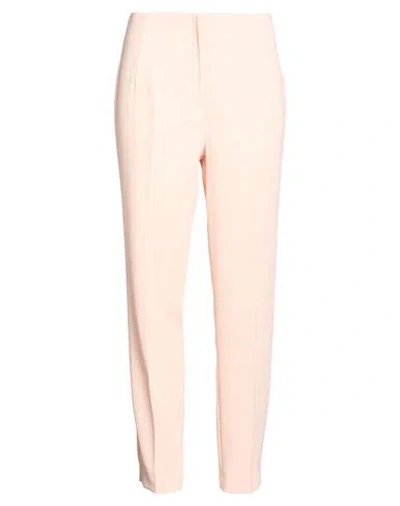 Solotre Woman Pants Light Pink Size 8 Polyester, Acetate, Viscose
