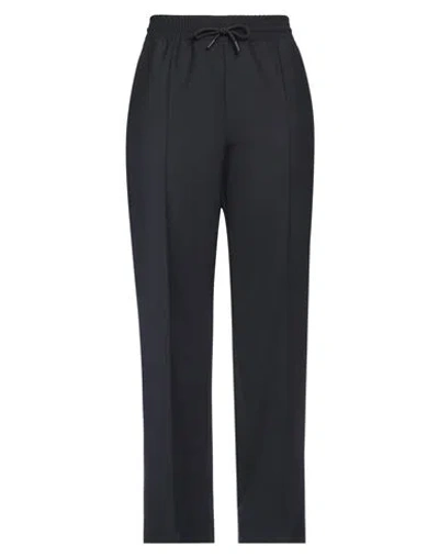 Solotre Woman Pants Midnight Blue Size 10 Polyester, Virgin Wool, Elastane, Cotton In Blue