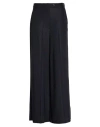 Solotre Woman Pants Midnight Blue Size 8 Viscose, Linen, Acetate In Black