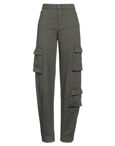 Solotre Woman Pants Military Green Size 8 Cotton