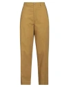 Solotre Woman Pants Mustard Size 8 Cotton In Yellow