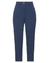 Solotre Woman Pants Navy Blue Size 4 Polyester, Elastane, Viscose