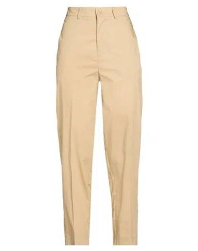 Solotre Woman Pants Sand Size 2 Cotton In Neutral