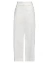 Solotre Woman Pants White Size 8 Cotton