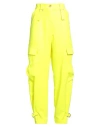 Solotre Woman Pants Yellow Size 6 Polyester, Elastane In Yellow