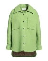 Solotre Woman Shirt Green Size 6 Wool, Virgin Wool, Polyester