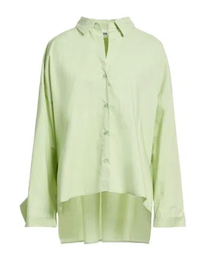 Solotre Woman Shirt Light Green Size 6 Cotton