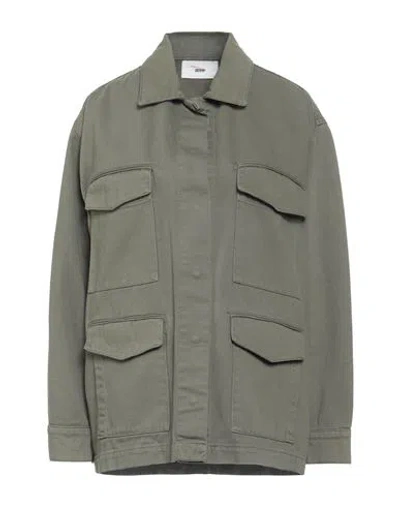 Solotre Woman Shirt Military Green Size 4 Cotton