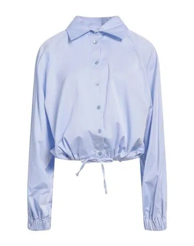 Solotre Woman Shirt Sky Blue Size 6 Cotton