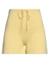 Solotre Woman Shorts & Bermuda Shorts Pastel Yellow Size 1 Cashmere In Yellow