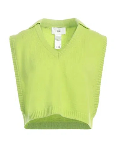Solotre Woman Sweater Acid Green Size 2 Wool, Cashmere