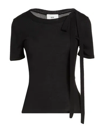 Solotre Woman Sweater Black Size 2 Wool, Silk