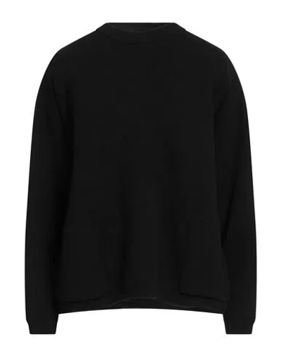 Solotre Woman Sweater Black Size 3 Wool