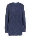 Solotre Woman Sweater Blue Size 1 Alpaca Wool, Polyamide, Wool, Elastane In Blue