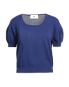 Solotre Woman Sweater Bright Blue Size 1 Cotton In Blue