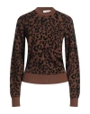 Solotre Woman Sweater Brown Size 1 Virgin Wool, Viscose, Polyamide In Brown