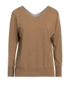 Solotre Woman Sweater Camel Size 1 Viscose, Polyamide In Beige
