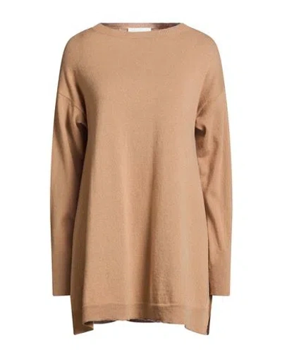 Solotre Woman Sweater Camel Size 1 Wool In Beige