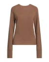 Solotre Woman Sweater Camel Size 2 Wool, Cashmere