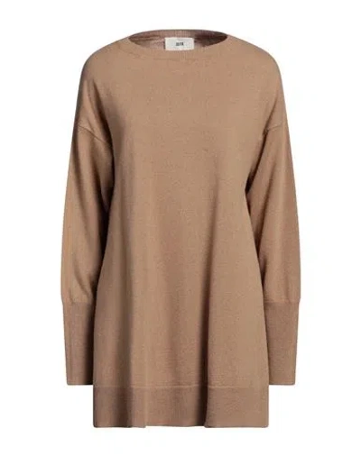 Solotre Woman Sweater Camel Size 4 Wool In Beige