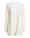 Solotre Woman Sweater Cream Size 4 Wool In White