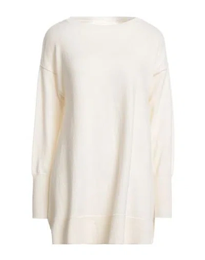 Solotre Woman Sweater Cream Size 4 Wool In White