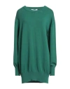 Solotre Woman Sweater Green Size 1 Viscose, Polyester In Green