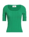 Solotre Woman Sweater Green Size 2 Viscose, Polyester