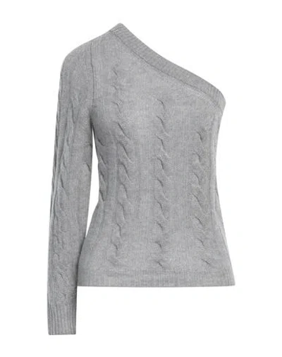 Solotre Woman Sweater Grey Size 3 Wool, Cashmere In Gray