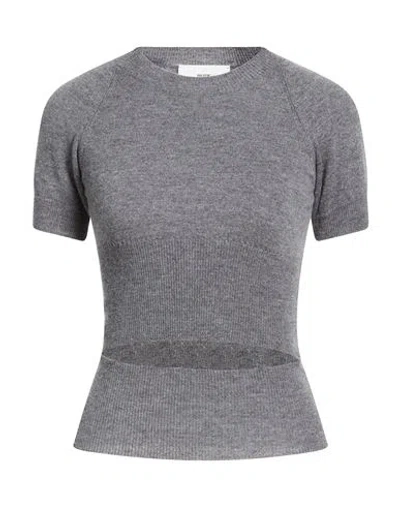 Solotre Woman Sweater Grey Size 3 Wool In Gray