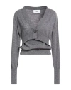 Solotre Woman Sweater Grey Size 3 Wool In Gray