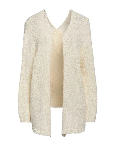 Solotre Woman Cardigan Ivory Size Onesize Cotton, Polyamide In White