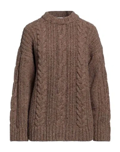 Solotre Woman Sweater Light Brown Size 1 Wool, Polyamide, Alpaca Wool In Beige