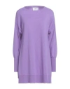 Solotre Woman Sweater Lilac Size 3 Wool In Purple