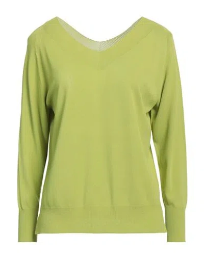 Solotre Woman Sweater Lime Green Size 2 Viscose, Polyamide