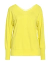 Solotre Woman Sweater Lime Green Size Onesize Viscose, Polyamide In Green