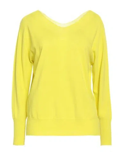 Solotre Woman Sweater Lime Green Size Onesize Viscose, Polyamide