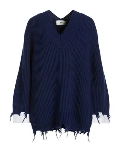 Solotre Woman Sweater Midnight Blue Size 2 Wool