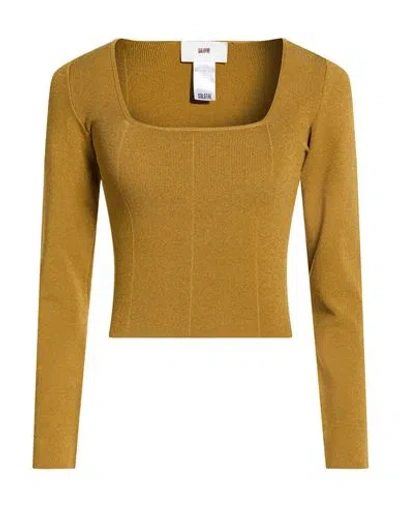 Solotre Woman Sweater Military Green Size 1 Viscose, Polyester In Yellow