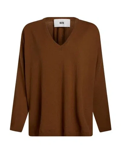 Solotre Woman Sweater Tan Size Onesize Wool In Brown