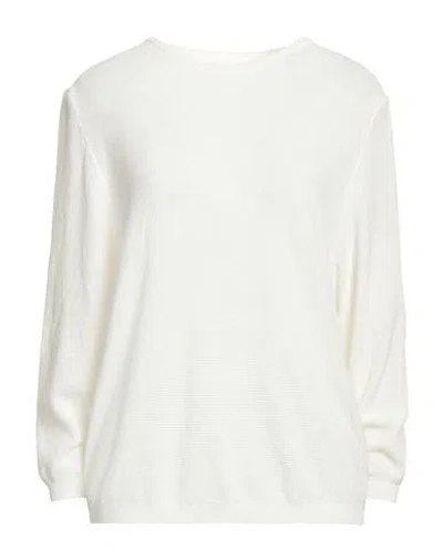 Solotre Woman Sweater White Size 3 Cotton