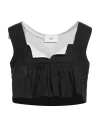 Solotre Woman Top Black Size 4 Linen, Cotton